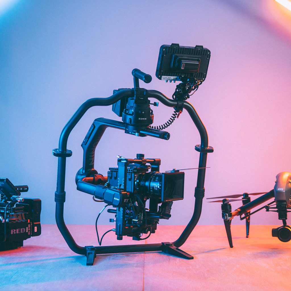 High-speed motorsport car captured during a production shoot